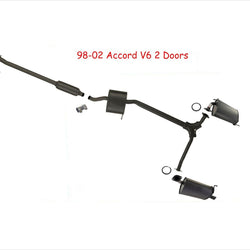 Fits For 1998-2002 Accord 3.0 2 Door Coupe Only Y Pipe Resonator Dual Mufflers