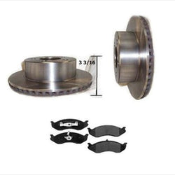 For 2000-2006 Jeep Wrangler (2) Rotors Front & Ceramic Pads