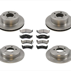 for 93-98 Jeep Grand Cherokee Front & Rear Disc brake Rotors & With Ceramic Pads