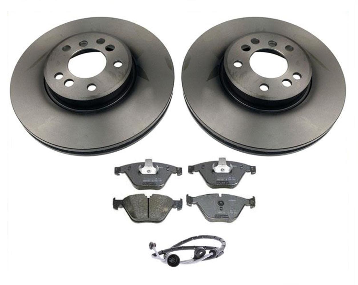 Front Disc Brake Rotors & Brake Pads Sensor Fits 02-06 X5 V8 4.6L 4.8L Only