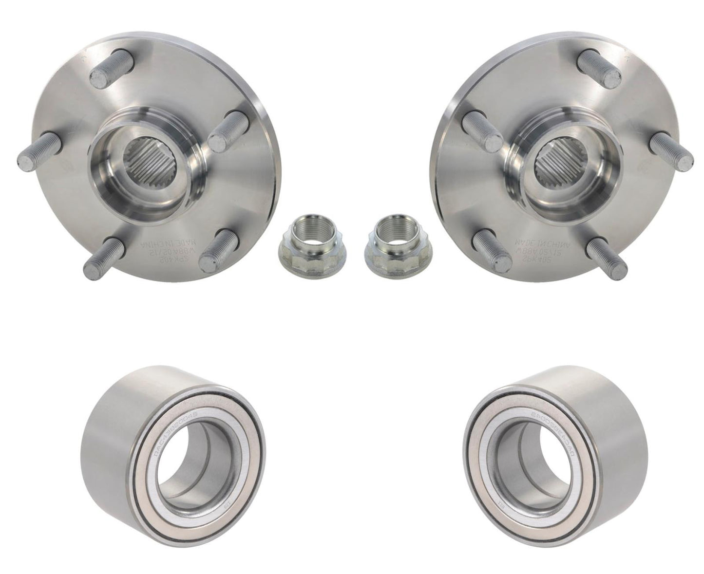 Se adapta a Toyota 01-05 RAV4 2 kits de cojinetes de cubo y cubo de rueda delantera nuevos