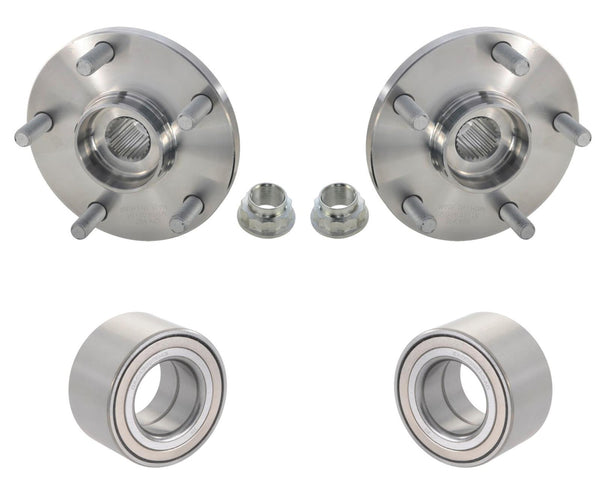 Se adapta a Toyota 01-05 RAV4 2 kits de cojinetes de cubo y cubo de rueda delantera nuevos