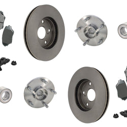 Se adapta a Toyota 01-05 RAV4, almohadillas de rotores, juntas esféricas y kits de cojinetes de cubo, nuevo, 7 piezas