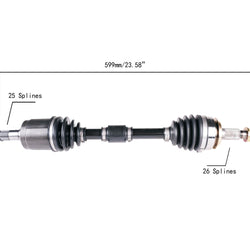 Conjunto de eje de transmisión CV, lado izquierdo del conductor para Honda Civic 1,5 híbrido 12-14