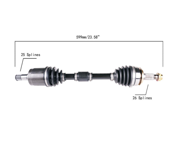 Conjunto de eje de transmisión CV, lado izquierdo del conductor para Honda Civic 1,5 híbrido 12-14