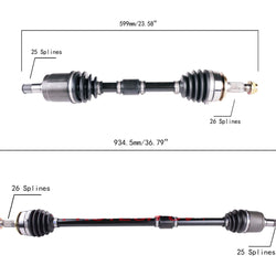 CONJUNTO DE EJE DE TRANSMISIÓN DE 2 CV IZQUIERDO Y DERECHO PARA Honda Civic 1.5 HYBRID 12-14