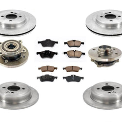 Se adapta a rotores de disco de freno delantero y trasero Mini Cooper 02-06/06 de 276 mm con rodamientos de buje