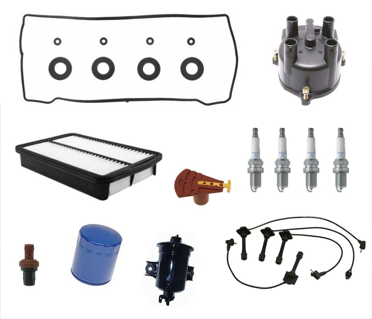 For Corolla 1994-1997 4AFE Engine Tune Up Kit Valve Cover Gasket & Tube Seals