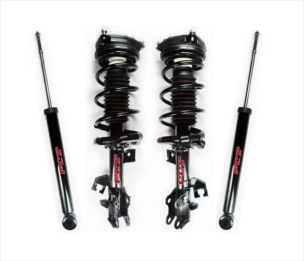 Conjunto de puntales delanteros completos y amortiguadores traseros para Nissan Versa 2007-11 1.8LS SL