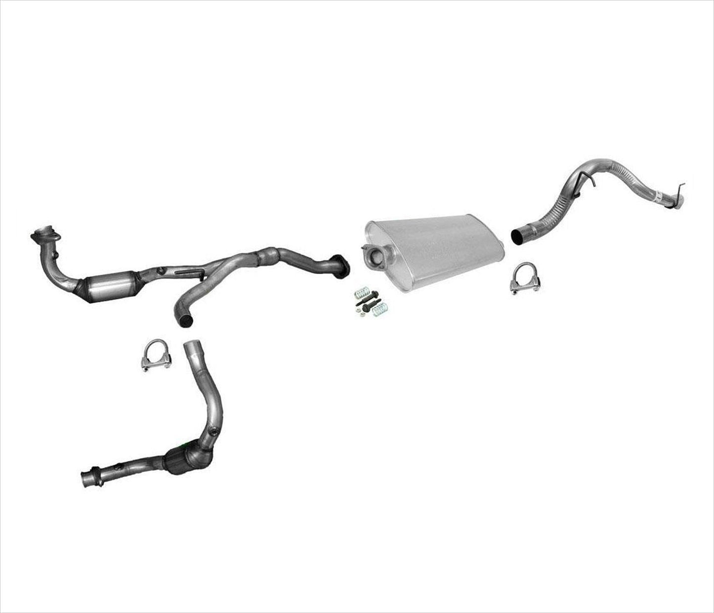 Para 05-07 Jeep Liberty 3.7 Eng Y Convertidores de tubos Tubo de sistema de silenciador de escape