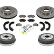 Rotors Pads Rear Drums Shoes Spring Cylinders for 2.2L 4 Cly. Toyota Camry 92-99