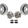 Rear Wheel Bearing Hubs Rear Rotors & Ceramic Pads for Mazda CX9 AWD 2007-2015