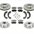Front & Rear Brake Rotors & Pads Parking Shoes 8pc for Mazda MPV Van 04-05
