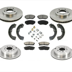 Front & Rear Brake Rotors & Pads Parking Shoes 8pc for Mazda MPV Van 04-05
