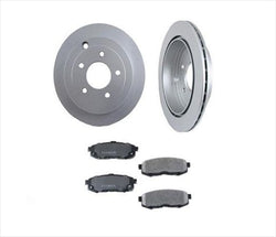 For Front Wheel Drive 04-05 Mazda MPV Van Rear Brake Rotors & Ceramic Pads