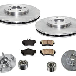 Kits de cubo de pastillas de rotor de freno de disco delantero compatibles con Chrysler PT Cruiser 2001-2009 sin turbo