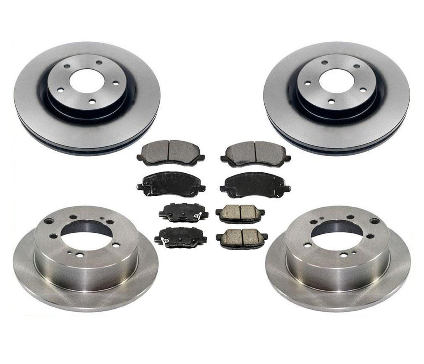 Front Rear Rotors & Brake Pads For Mitsubishi Outlander All Wheel Drive 2013-15