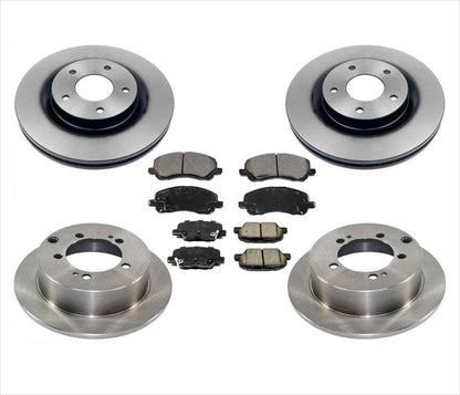 Front Rear Rotors & Brake Pads For Mitsubishi Outlander All Wheel Drive 2013-15