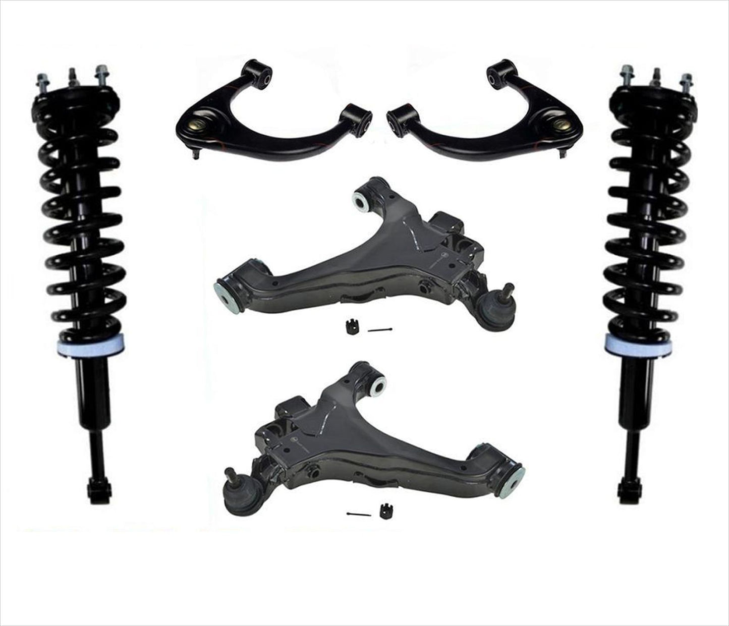Front Struts Lower and Upper Control Arms W/ Ball Joints For Tundra 2007-2021