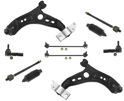 Puntales de resorte helicoidales completos delanteros para Volkswagen Tiguan 09-17 2.0L KIT de 12 piezas