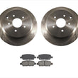 2 Rear 31348 Disc Rotors With Ceramic Rear Pads Fits 13-14 Parthfinder 3.5L