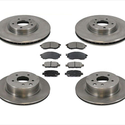 For 2008-2012 Infiniti EX35 Front & Rear Brake Disc Rotors & Ceramic Pads 6pc