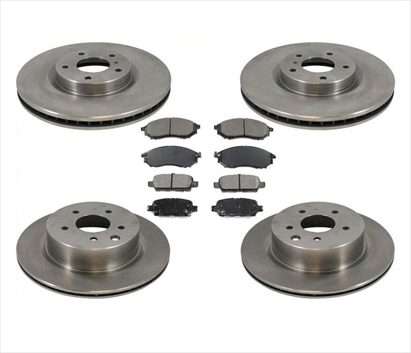 For 2008-2012 Infiniti EX35 Front & Rear Brake Disc Rotors & Ceramic Pads 6pc