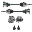 Ejes de transmisión CV, todas las juntas de bolas de cojinete de cubo de rueda delantera para Infiniti QX56 2004-07