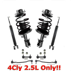 Front Complete Spring Struts Shocks & Sway Bar Links 02-06 Altima 2.5L ONLY 4Cyl