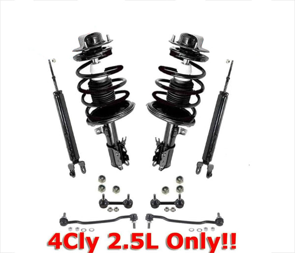 Front Complete Spring Struts Shocks & Sway Bar Links 02-06 Altima 2.5L ONLY 4Cyl