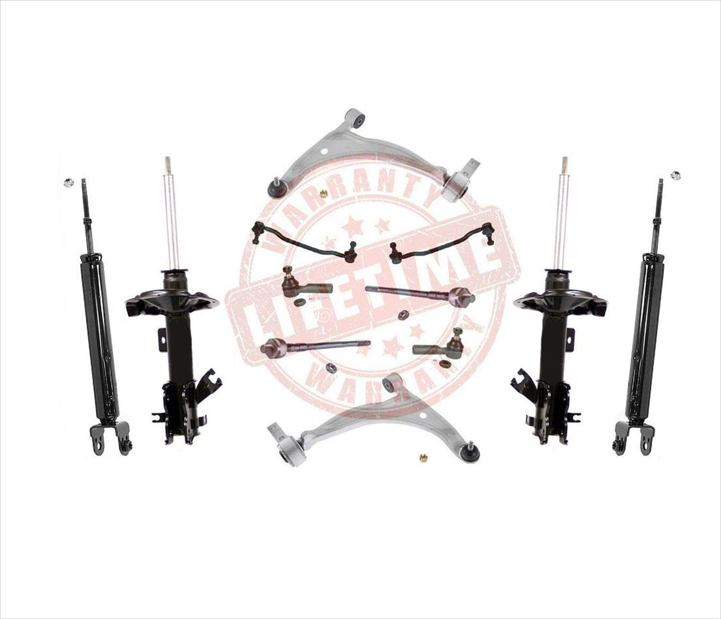 Lower Control Arms Tie Rods Sway Bar Struts & Shocks For Nissan Maxima 2004-2008