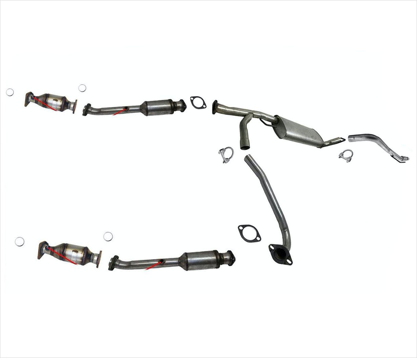 Full Exhaust System Tail Pipe with Gaskets For Nissan Pathfinder 4.0L 2005-2010