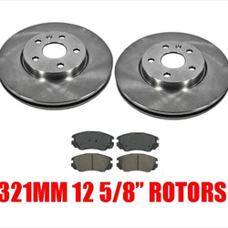 Fits for 10-16 Equinox Front Brake Rotors & Ceramic Brake Pads 55174 CD1421