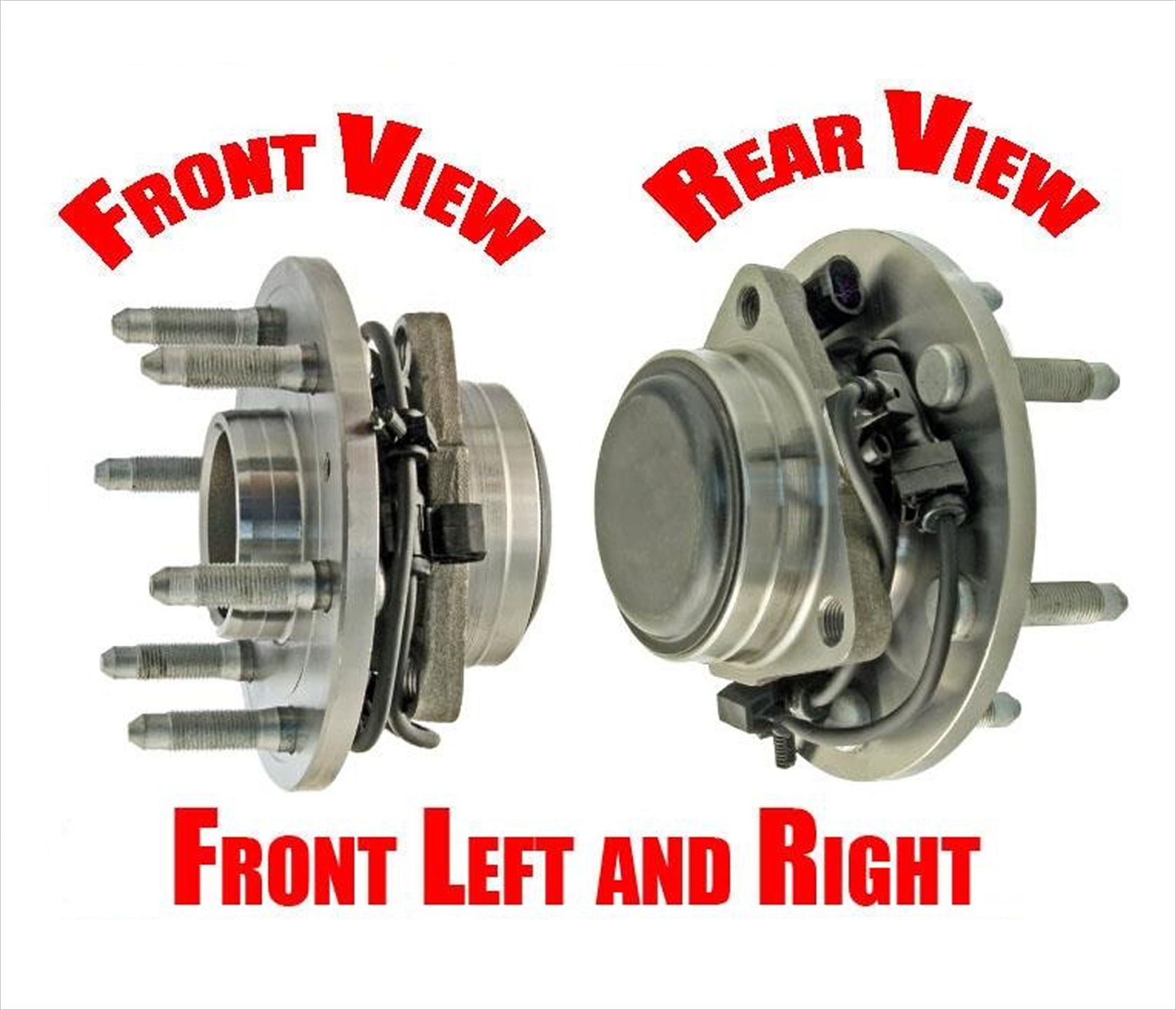 (2) Front Hub Wheel Bearing Assembly New 99-06 Silverado 1500 Rear Wheel Drive