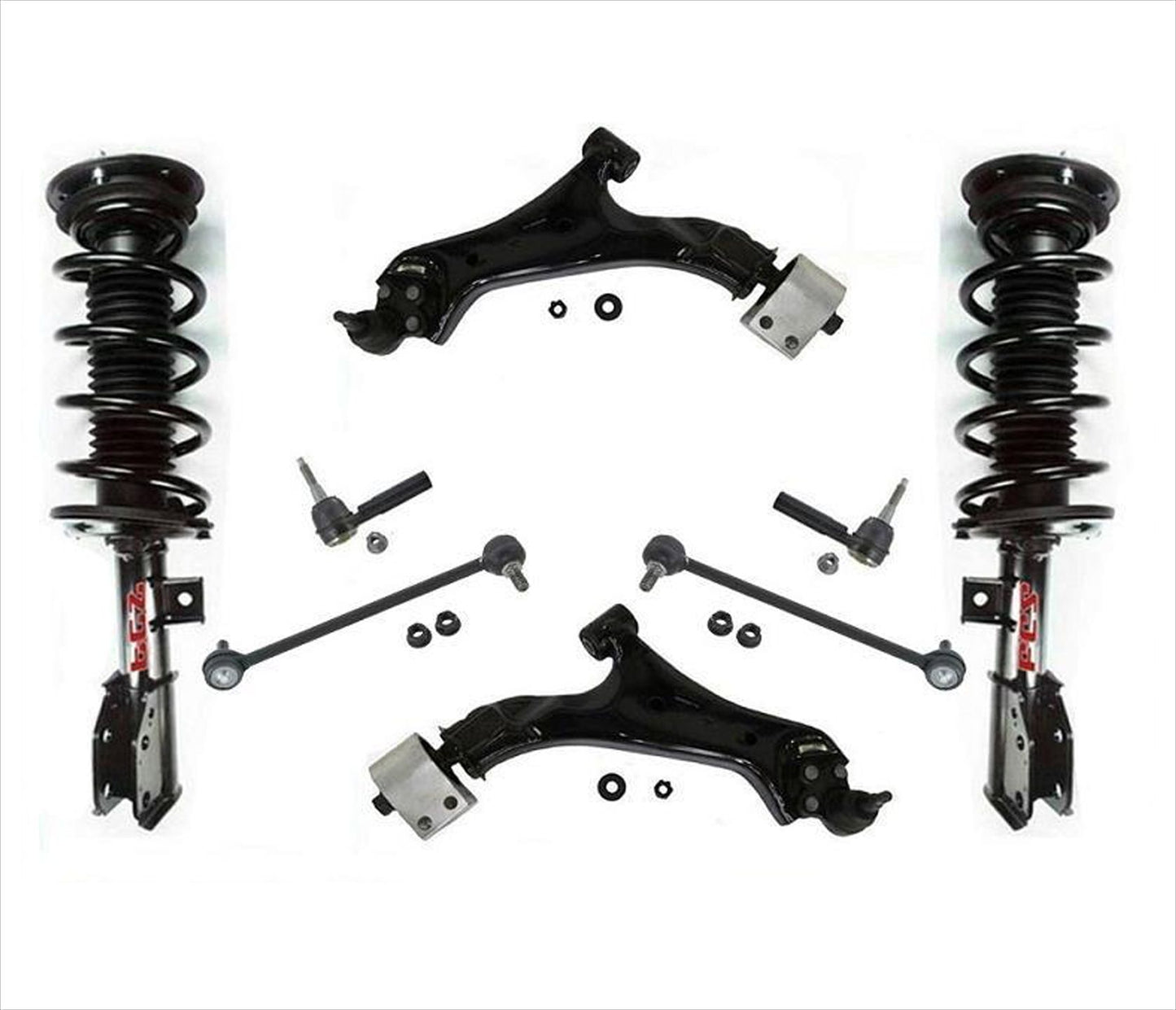 Front Complete Coil Spring Struts For 2010-17 Chevrolet Equinox W 17 & 18" Rims