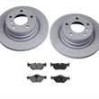 Rear Brake Rotors & Ceramic Pads 3-PC Kit for 2008-2013 BMW 128i