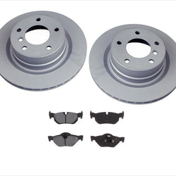 Rear Brake Rotors & Ceramic Pads 3-PC Kit for 2008-2013 BMW 128i