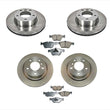 Front & Rear Brake Rotors & Ceramic Pads 6-PC Kit for 08-2013 BMW 128i