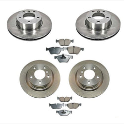 Front & Rear Brake Rotors & Ceramic Pads 6-PC Kit for 08-2013 BMW 128i