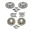 Front & Rear Brake Rotors & Ceramic Brake Pads 8-PC Kit for 08-2013 BMW 128i