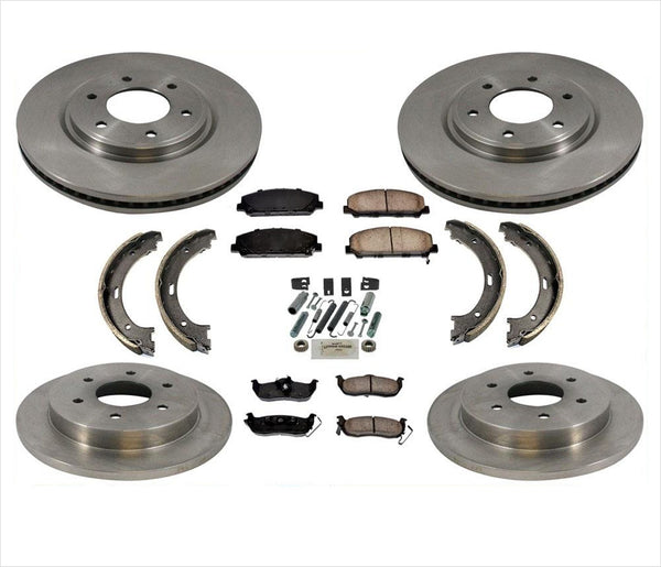 Front Rear Rotors Brake Pads for Infiniti QX56 08-10 Nissan Armada Titan 08-11