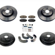 Front Disc Brake Rotors & Pads +Rear Drums Shoes Springs for Honda Odyssey 99-01