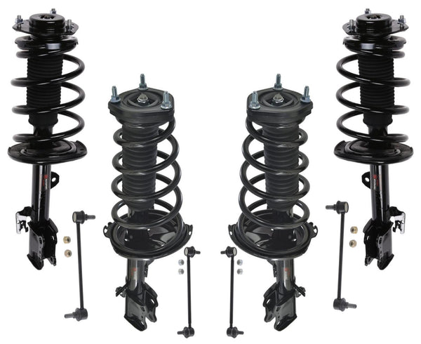 Front & Rear Complete Coil Spring Struts for 11-13 Toyota Highlander 3.5L AWD