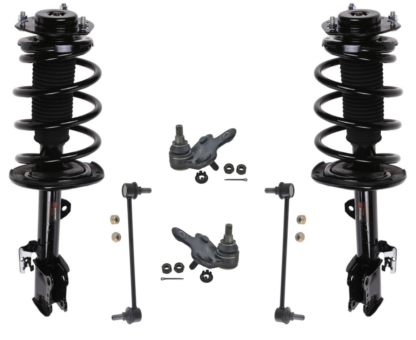 Front Left & Right Complete Spring Struts for Toyota Highlander 11-13 3.5L 6pcs