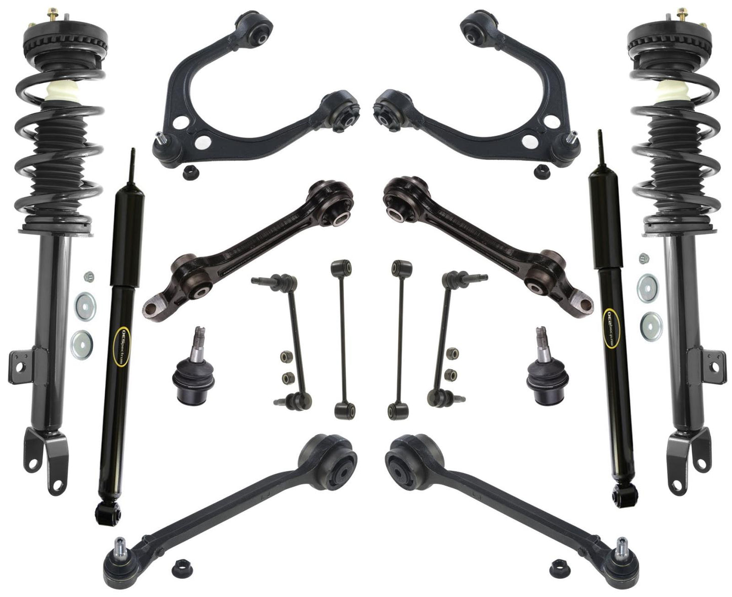 Front Coil Spring Struts Fits Dodge Charger 3.6L V6 Rear Wheel Drive 12-17 14pc