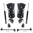 8pc Kit Frt Complete Spring Struts and Shocks for Nissan Versa S SL 07-11 1.8L