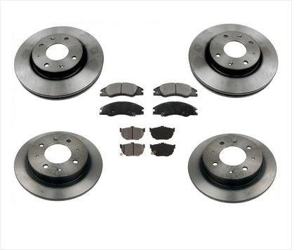 Rotores de freno delantero y trasero y pastillas de freno Kia Spectra 2.0L y Spectra5 2.0L 05-09
