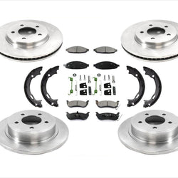 for 04-08 Pacifica Front Rr Brake Rotors Ceramic Pads Parking Shoes Springs 8Pc