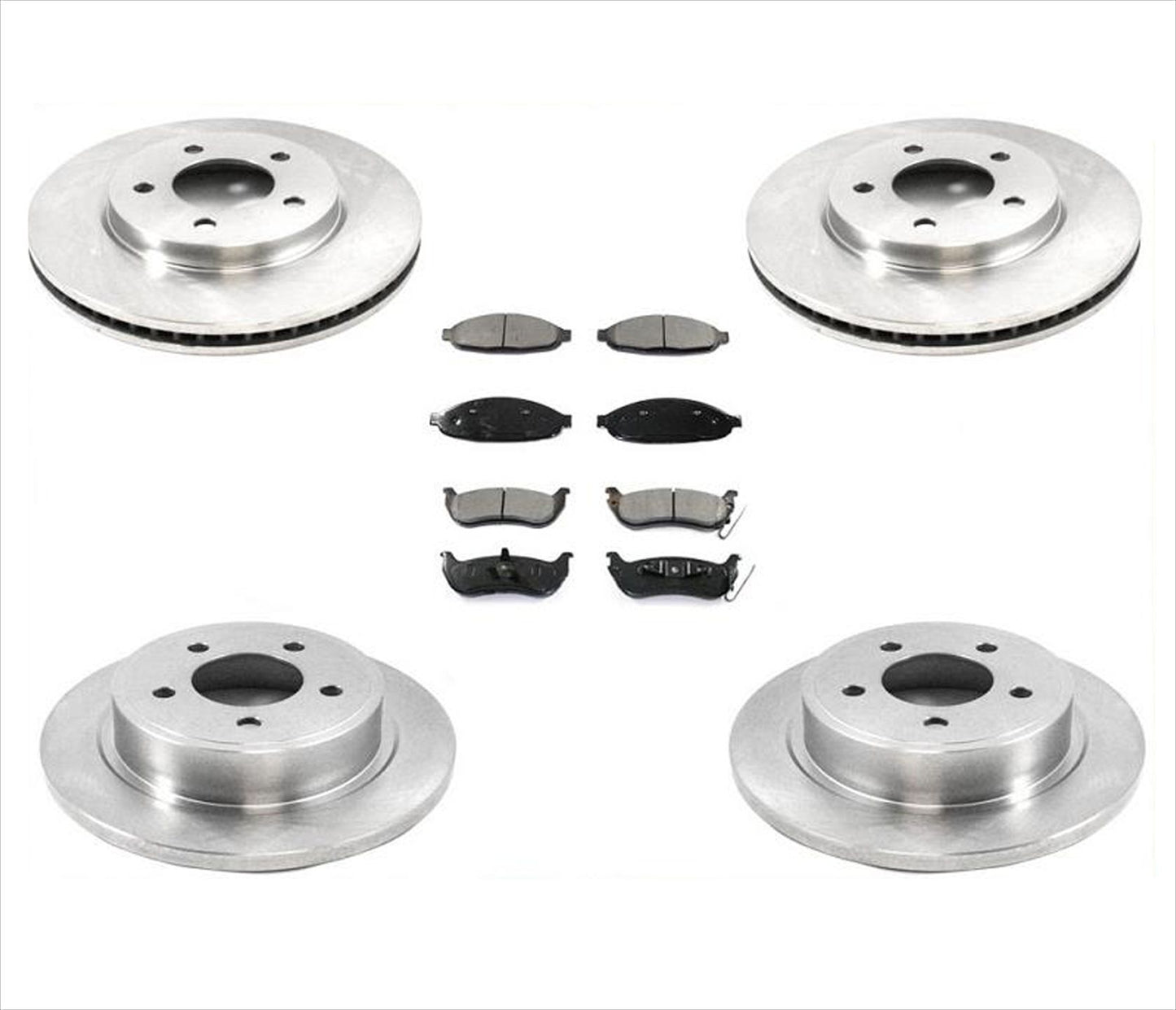 Front & Rear Brake Rotors & Brake Pads For Chrysler Pacifica 2004 2005 2008