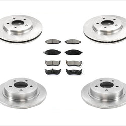 Rotores de freno delantero trasero y pastillas de cerámica para Chrysler Pacifica 04-08